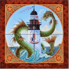 Ceramic Tile Mural Backsplash Parker Nautical Lighthouse Art POV-EP002   361881032608